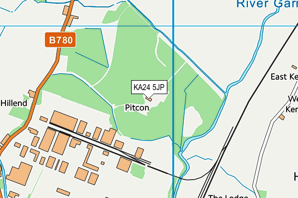 KA24 5JP map - OS VectorMap District (Ordnance Survey) KA24 5JP map - OS VectorMap District (Ordnance Survey)