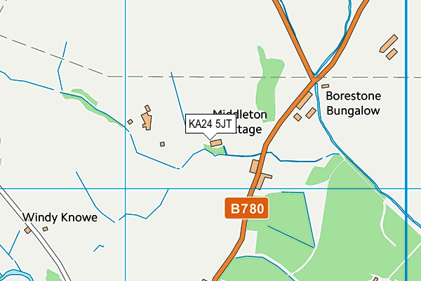 KA24 5JT map - OS VectorMap District (Ordnance Survey) KA24 5JT map - OS VectorMap District (Ordnance Survey)