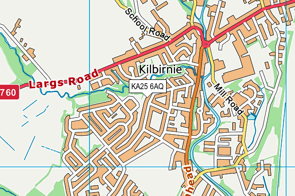 KA25 6AQ map - OS VectorMap District (Ordnance Survey) KA25 6AQ map - OS VectorMap District (Ordnance Survey)