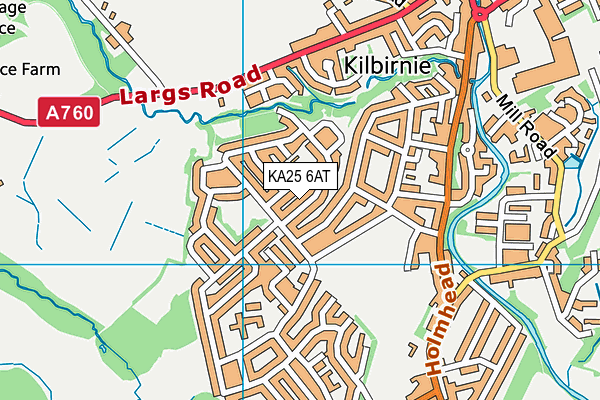 KA25 6AT map - OS VectorMap District (Ordnance Survey) KA25 6AT map - OS VectorMap District (Ordnance Survey)