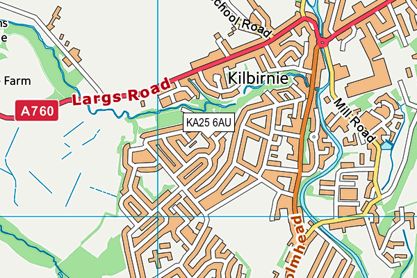 KA25 6AU map - OS VectorMap District (Ordnance Survey) KA25 6AU map - OS VectorMap District (Ordnance Survey)