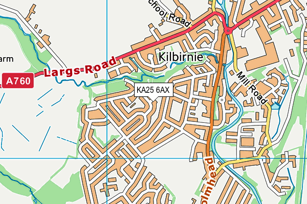 KA25 6AX map - OS VectorMap District (Ordnance Survey) KA25 6AX map - OS VectorMap District (Ordnance Survey)