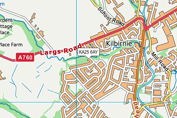 KA25 6AY map - OS VectorMap District (Ordnance Survey) KA25 6AY map - OS VectorMap District (Ordnance Survey)