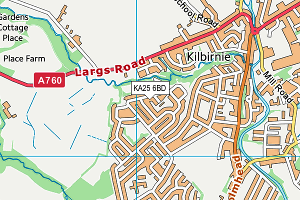 KA25 6BD map - OS VectorMap District (Ordnance Survey) KA25 6BD map - OS VectorMap District (Ordnance Survey)