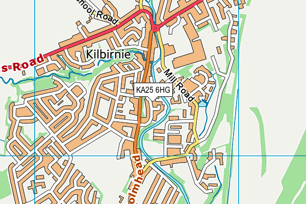KA25 6HG map - OS VectorMap District (Ordnance Survey) KA25 6HG map - OS VectorMap District (Ordnance Survey)