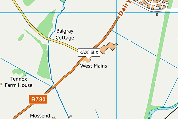 KA25 6LX map - OS VectorMap District (Ordnance Survey) KA25 6LX map - OS VectorMap District (Ordnance Survey)