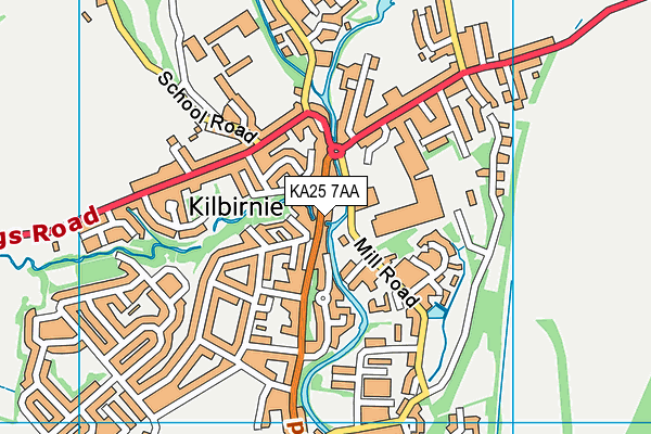 KA25 7AA map - OS VectorMap District (Ordnance Survey) KA25 7AA map - OS VectorMap District (Ordnance Survey)