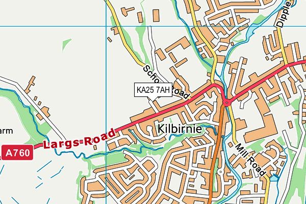 KA25 7AH map - OS VectorMap District (Ordnance Survey)