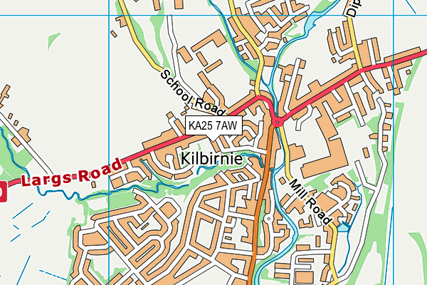 KA25 7AW map - OS VectorMap District (Ordnance Survey) KA25 7AW map - OS VectorMap District (Ordnance Survey)