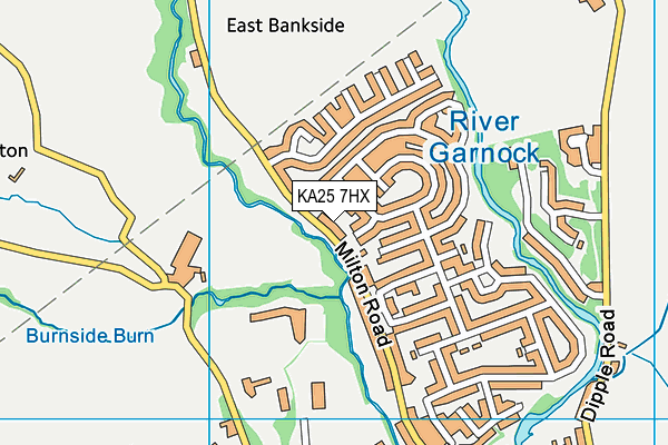 KA25 7HX map - OS VectorMap District (Ordnance Survey) KA25 7HX map - OS VectorMap District (Ordnance Survey)