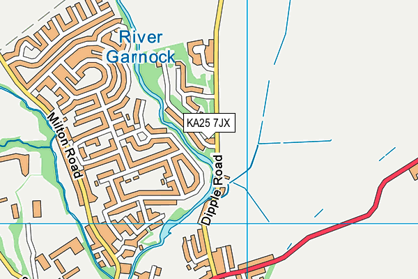 KA25 7JX map - OS VectorMap District (Ordnance Survey) KA25 7JX map - OS VectorMap District (Ordnance Survey)