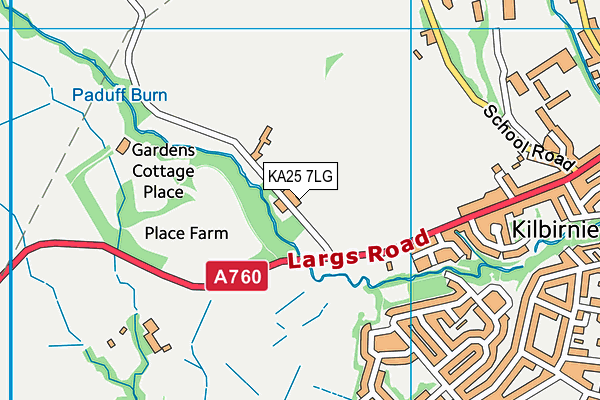 KA25 7LG map - OS VectorMap District (Ordnance Survey) KA25 7LG map - OS VectorMap District (Ordnance Survey)