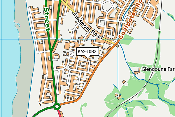 KA26 0BX map - OS VectorMap District (Ordnance Survey) KA26 0BX map - OS VectorMap District (Ordnance Survey)