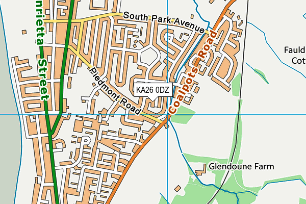 KA26 0DZ map - OS VectorMap District (Ordnance Survey) KA26 0DZ map - OS VectorMap District (Ordnance Survey)