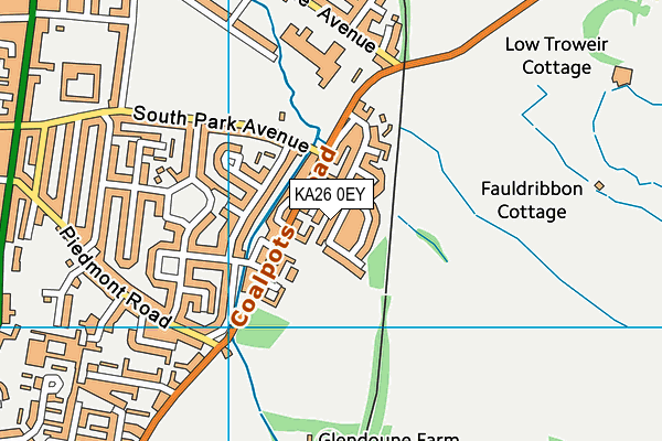 KA26 0EY map - OS VectorMap District (Ordnance Survey) KA26 0EY map - OS VectorMap District (Ordnance Survey)