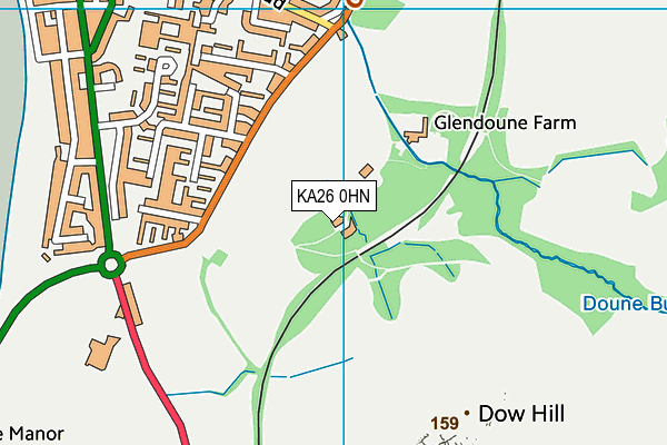 KA26 0HN map - OS VectorMap District (Ordnance Survey)