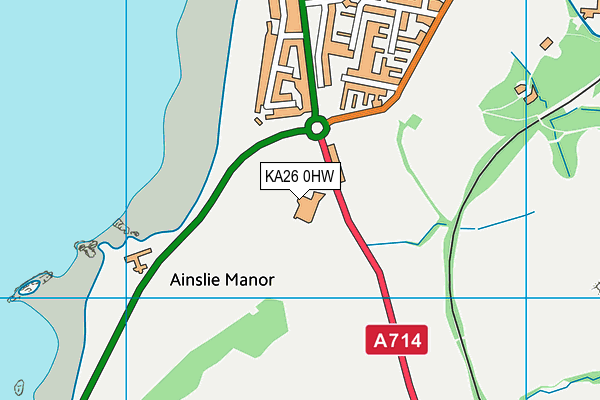 KA26 0HW map - OS VectorMap District (Ordnance Survey)