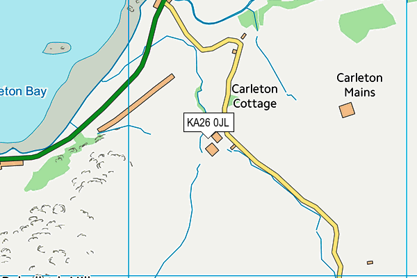 KA26 0JL map - OS VectorMap District (Ordnance Survey)