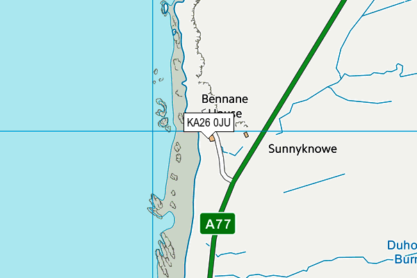 KA26 0JU map - OS VectorMap District (Ordnance Survey)