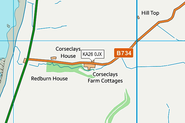 KA26 0JX map - OS VectorMap District (Ordnance Survey) KA26 0JX map - OS VectorMap District (Ordnance Survey)