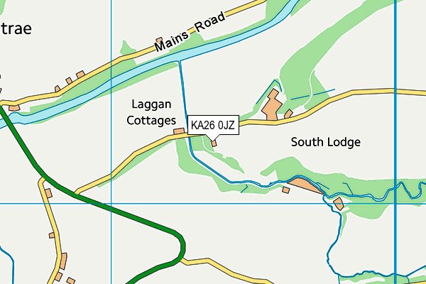 KA26 0JZ map - OS VectorMap District (Ordnance Survey)