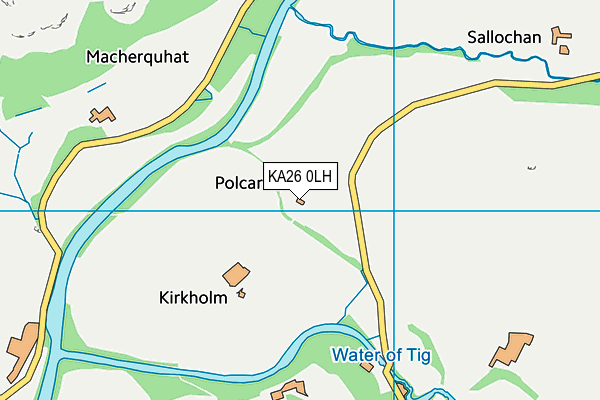 KA26 0LH map - OS VectorMap District (Ordnance Survey) KA26 0LH map - OS VectorMap District (Ordnance Survey)