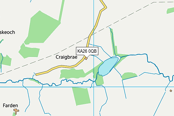 KA26 0QB map - OS VectorMap District (Ordnance Survey) KA26 0QB map - OS VectorMap District (Ordnance Survey)