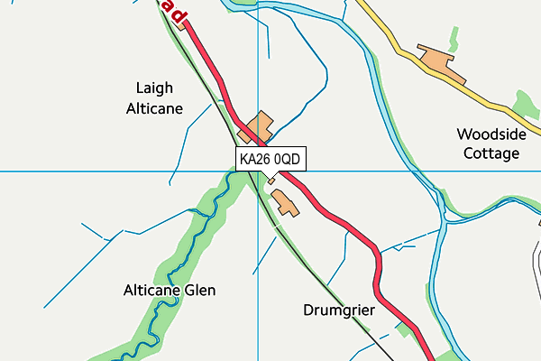 KA26 0QD map - OS VectorMap District (Ordnance Survey)