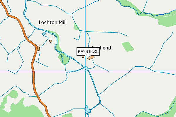KA26 0QX map - OS VectorMap District (Ordnance Survey)