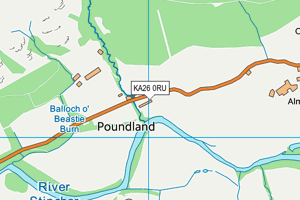 KA26 0RU map - OS VectorMap District (Ordnance Survey) KA26 0RU map - OS VectorMap District (Ordnance Survey)