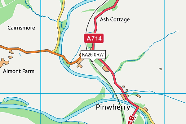KA26 0RW map - OS VectorMap District (Ordnance Survey) KA26 0RW map - OS VectorMap District (Ordnance Survey)