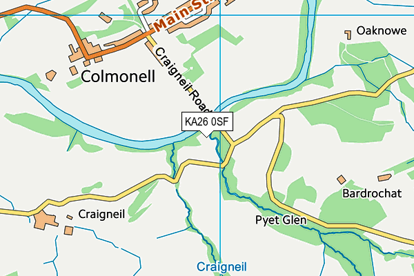 KA26 0SF map - OS VectorMap District (Ordnance Survey)