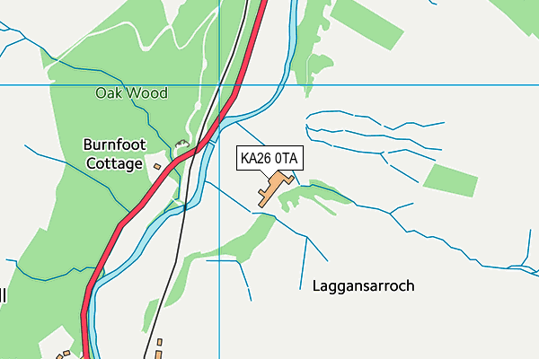 KA26 0TA map - OS VectorMap District (Ordnance Survey)