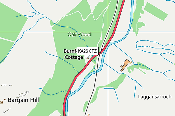 KA26 0TZ map - OS VectorMap District (Ordnance Survey)