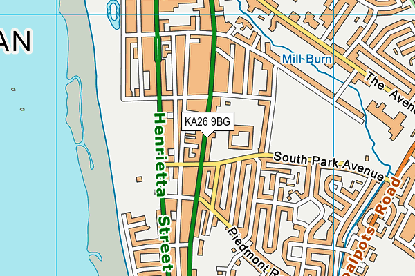 KA26 9BG map - OS VectorMap District (Ordnance Survey) KA26 9BG map - OS VectorMap District (Ordnance Survey)