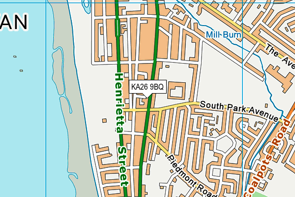 KA26 9BQ map - OS VectorMap District (Ordnance Survey) KA26 9BQ map - OS VectorMap District (Ordnance Survey)