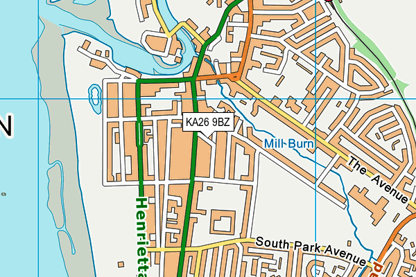 KA26 9BZ map - OS VectorMap District (Ordnance Survey) KA26 9BZ map - OS VectorMap District (Ordnance Survey)