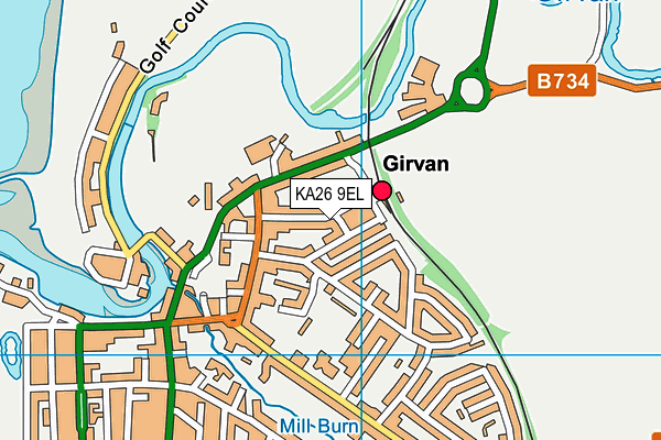 KA26 9EL map - OS VectorMap District (Ordnance Survey) KA26 9EL map - OS VectorMap District (Ordnance Survey)
