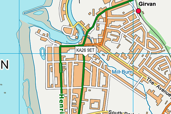 KA26 9ET map - OS VectorMap District (Ordnance Survey) KA26 9ET map - OS VectorMap District (Ordnance Survey)