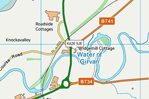 KA26 9JE map - OS VectorMap District (Ordnance Survey) KA26 9JE map - OS VectorMap District (Ordnance Survey)