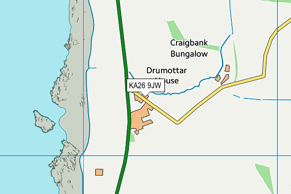 KA26 9JW map - OS VectorMap District (Ordnance Survey)
