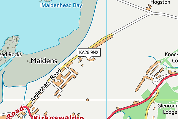 KA26 9NX map - OS VectorMap District (Ordnance Survey) KA26 9NX map - OS VectorMap District (Ordnance Survey)