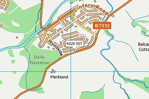 KA26 9ST map - OS VectorMap District (Ordnance Survey) KA26 9ST map - OS VectorMap District (Ordnance Survey)