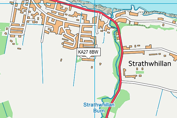 KA27 8BW map - OS VectorMap District (Ordnance Survey)