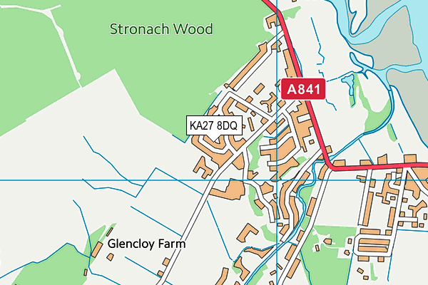 KA27 8DQ map - OS VectorMap District (Ordnance Survey)