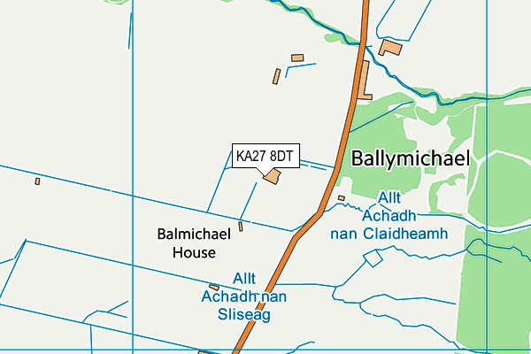 KA27 8DT map - OS VectorMap District (Ordnance Survey) KA27 8DT map - OS VectorMap District (Ordnance Survey)