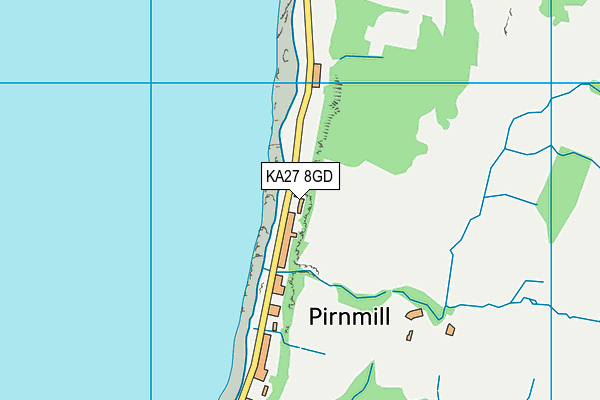 KA27 8GD map - OS VectorMap District (Ordnance Survey) KA27 8GD map - OS VectorMap District (Ordnance Survey)