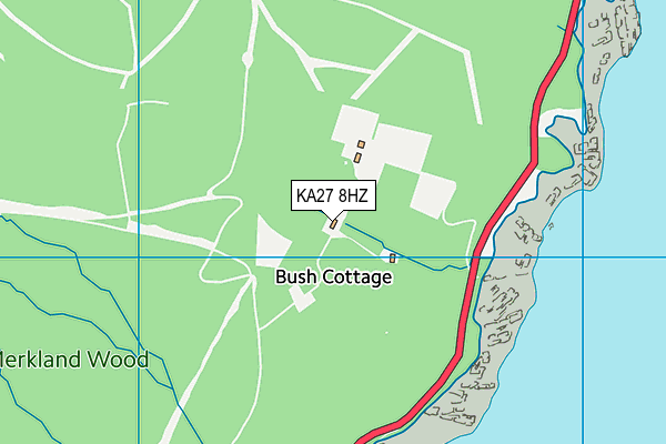 KA27 8HZ map - OS VectorMap District (Ordnance Survey)