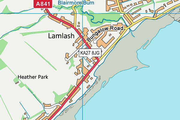 KA27 8JG map - OS VectorMap District (Ordnance Survey) KA27 8JG map - OS VectorMap District (Ordnance Survey)