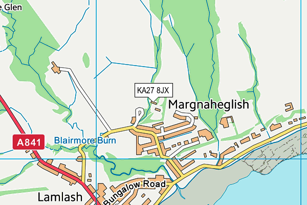 KA27 8JX map - OS VectorMap District (Ordnance Survey) KA27 8JX map - OS VectorMap District (Ordnance Survey)